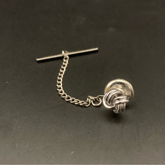 Vintage Knot Tie Tack Silver Tone - Picture 2 of 5